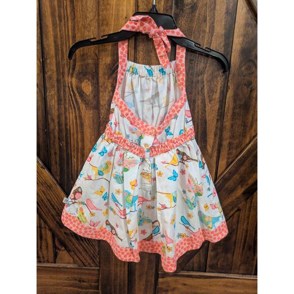Sam and Sydney girls Sz 4 Halter style boutique dress birds butterflies EUC - Picture 2 of 6